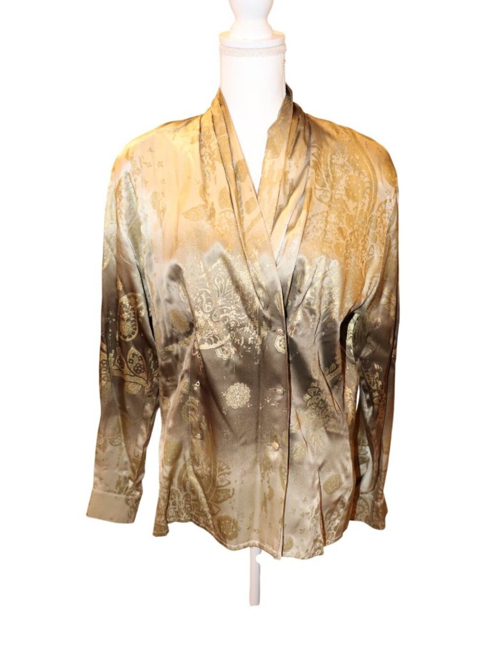 Escada Ombre Lace Print Blouse, US 12